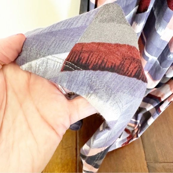 Anthropologie Maeve Novela Womens Chevron Striped Knit Stretch Maxi Dress Sz XS - Picture 9 of 13